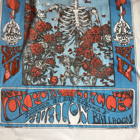 【Grateful Dead】 グレイトフル・デッド スカル＆ローゼズ バンドTシャツ M ホワイト