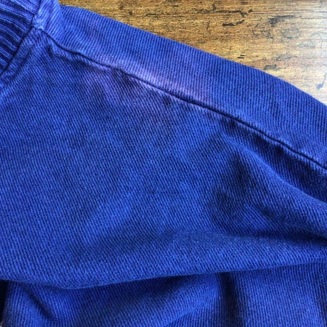 【THE COTTON CLUB】USA星条旗柄プリント スウェット ブルー ビッグシルエット 古着