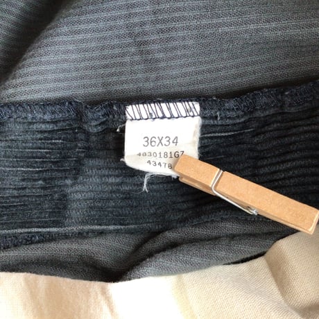 【Polo by Ralph Lauren】90s "ANDREW PANT" 太畝コーデュロイパンツ W36×L34 ブラック ポロ ラルフローレン