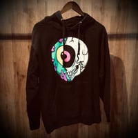 USA製【MISHKA】ミシカ 目玉 スカル スウェットパーカー ブラック 黒 M フーディー プルオーバー 古着