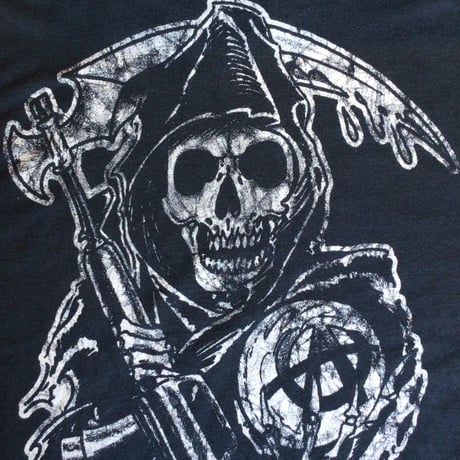 【SONS OF ANARCHY】 サンズオブアナキー 長袖プリントTシャツ XL スカル 死神 ロンT ブラック