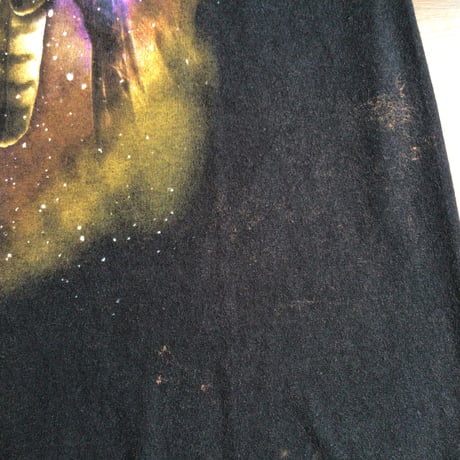 【フルーツオブザルーム】 インディアン ネイティブアメリカン 宇宙 惑星 大判プリント Tシャツ  ブラック L
