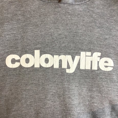 【GLIMMER】 colonylife プリント スウェットパーカー L グレー