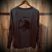 【東洋エンタープライズ】 長袖カットソー L スーベニア 鷹 虎 龍 刺繍 ブラック ロングＴシャツ