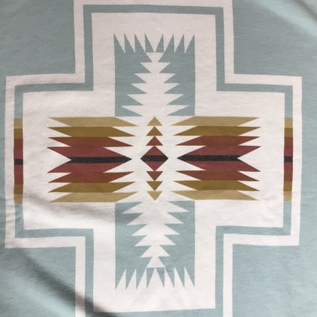【PENDLETON】 ペンドルトン バックプリント スウェット トレーナー ライトブルー M ネイティブ柄