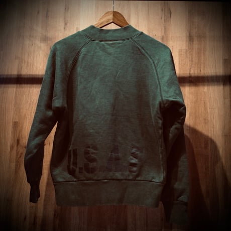 【UTILITY MILITARY】 U.S. AIR FORCE ジップアップ スウェットジャケットカーキ M サーマル裏地 USAF