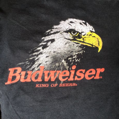 【Budweiser × PACSUN】 バドワイザー イーグルプリント 両面ロゴ Tシャツ M ブラック