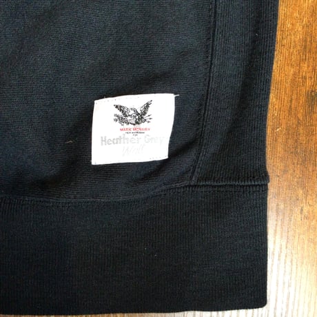 【MARK MCNAIRY FOR Heather Grey Wall】 マークマクネイリー×HGW プリントスウェットパーカー L ブラック