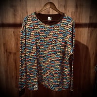 【CHUMS】チャムス 総柄スウェット トレーナー ポケット付き XL 黒