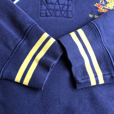 【Polo by Ralph Lauren】エンブレム刺繍 ヘンリーネック スウェットパーカー M ネイビー ポロラルフローレン
