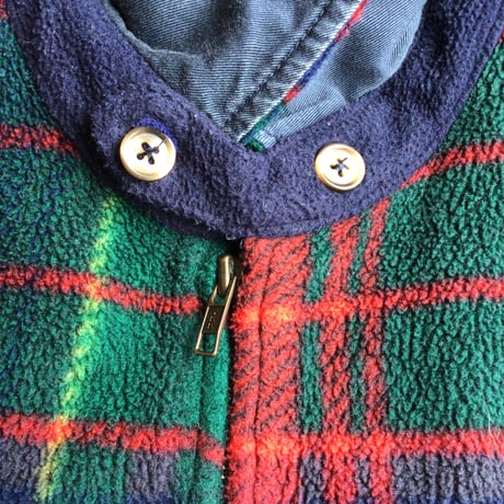 USA製【POLO SPORT】 チェック柄 フリースジャケット L ポロスポーツ