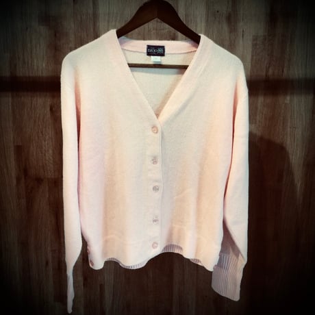 USA製 【THE IZOD CLUB】 アクリル ニット カーディガン ピンク M