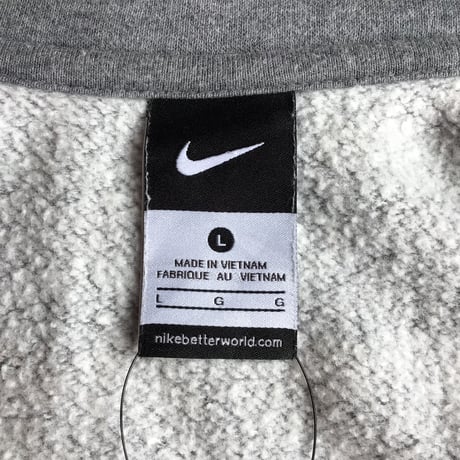 【NIKE】 フルジップ スウェット トラックジャケット L グレー CARMEL ナイキ