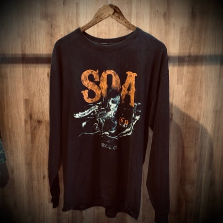 【SONS OF ANARCHY】 サンズオブアナキー 長袖プリントTシャツ XL スカル 死神 ロンT ブラック