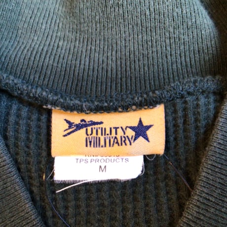 【UTILITY MILITARY】 U.S. AIR FORCE ジップアップ スウェットジャケットカーキ M サーマル裏地 USAF
