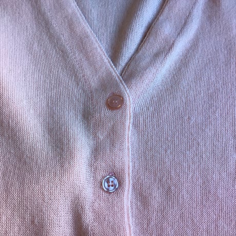 USA製 【THE IZOD CLUB】 アクリル ニット カーディガン ピンク M