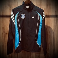 【adidas】アディダス チェルシーFC トラックジャケット L ダークネイビー CHELSEA サッカー トレフォイル ワッペン 古着