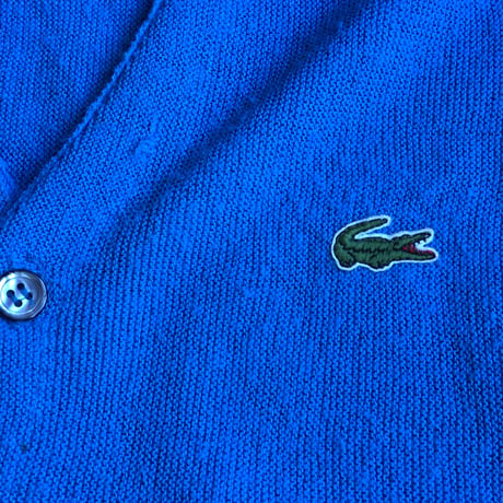 USA製 【IZOD LACOSTE】 アイゾッド ラコステ ニット カーディガン ターコイズブルー M