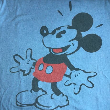【JUNK FOOD】 ジャンクフード Disney ディズニー ミッキーマウス プリント Tシャツ ライトブルー インドネシア製 L