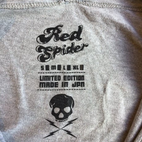 【RED SPIDER】 レッドスパイダー ジップアップ パーカー M グレー AH MURDERZ バックプリント