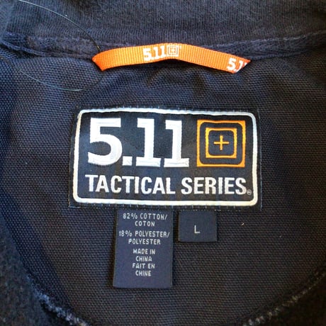 【5.11 TACTICAL】ハーフジップ スウェット L ネイビー MEDFORD FIRE 消防局 バックプリント タクティカル