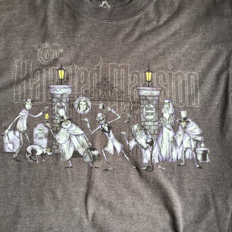 【Disney×Hanes】ホーンテッドマンション キャラクターTシャツ M チャコールグレー ディズニー