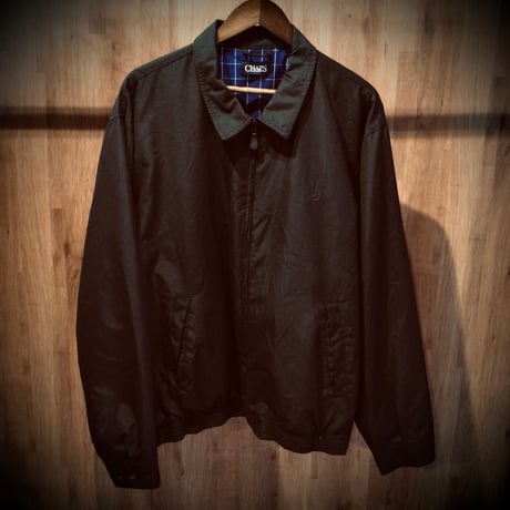 【CHAPS】 チャップス スイングトップ ジップジャケット ビッグサイズ XXL ブラック 裏地チェック