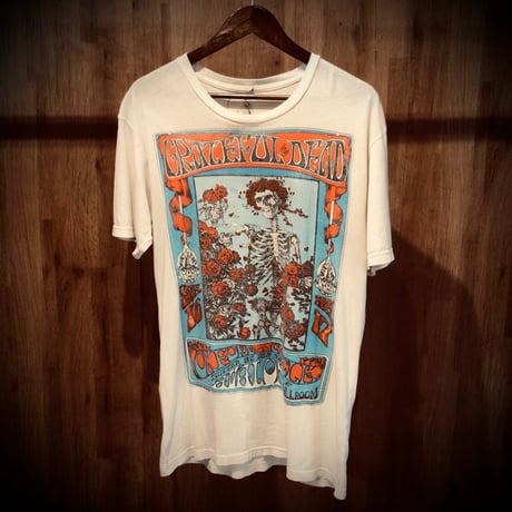 【Grateful Dead】 グレイトフル・デッド スカル＆ローゼズ バンドTシャツ M ホワイト