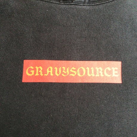 【GRAVYSOURCE】 グレイビーソース ボックスロゴ＆バックナンバリング スウェットパーカー XL 黒