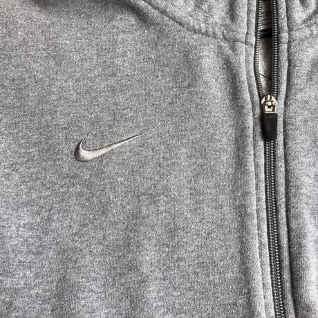 【NIKE】 フルジップ スウェット トラックジャケット L グレー CARMEL ナイキ