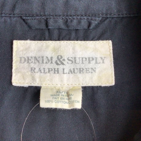 【DENIM & SUPPLY RALPH LAUREN】 デニム＆サプライ ラルフローレン 長袖 ウエスタンシャツ XL ブラック 黒 コットン100% 古着