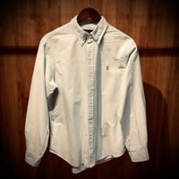 【Ralph Lauren】 長袖 オックスフォード ボタンダウンシャツ L ライトブルー ラルフローレン