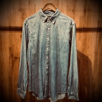 【Ralph Lauren】 ラルフローレン デニム ボタンダウンシャツ L インディゴブルー