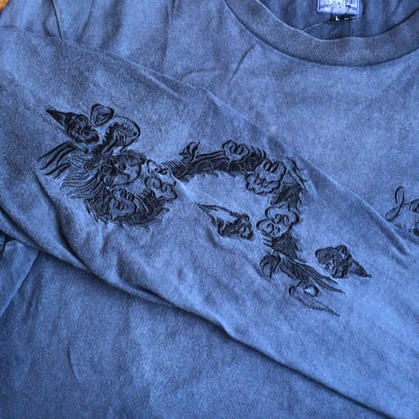 【東洋エンタープライズ】 長袖カットソー L スーベニア 鷹 虎 龍 刺繍 ブラック ロングＴシャツ