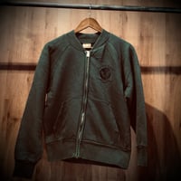 【UTILITY MILITARY】 U.S. AIR FORCE ジップアップ スウェットジャケットカーキ M サーマル裏地 USAF