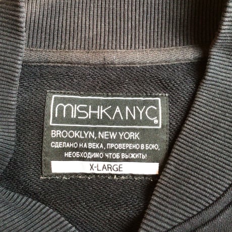 【MISHKA】 ミシカ 目玉 KEEP WATCH スタジャン スウェット ジャケット ブルゾン ブラック NYC XL