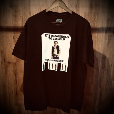 【STAR WARS】 スターウォーズ ハン・ソロ ムービーTシャツ 半袖 ブラック 黒 映画古着 ビッグサイズ MAD ENGINE 2XL