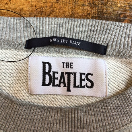 【SHIPS JET BLUE×THE BEATLES】ビートルズ HELP 刺繍 スウェットトレーナー L グレー シップス コラボ 2017 アメカジ 古着