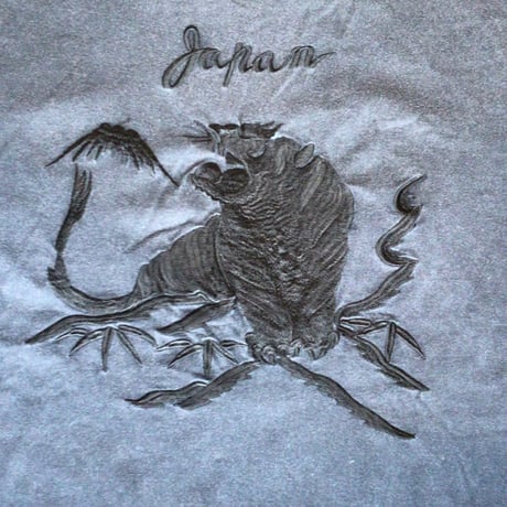 【東洋エンタープライズ】 長袖カットソー L スーベニア 鷹 虎 龍 刺繍 ブラック ロングＴシャツ