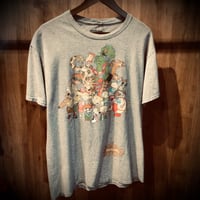 【nickelodeon】 ニコロデオン アニメキャラクター大集合 バックプリント Tシャツ 霜降りグレー ホンジュラス製 L