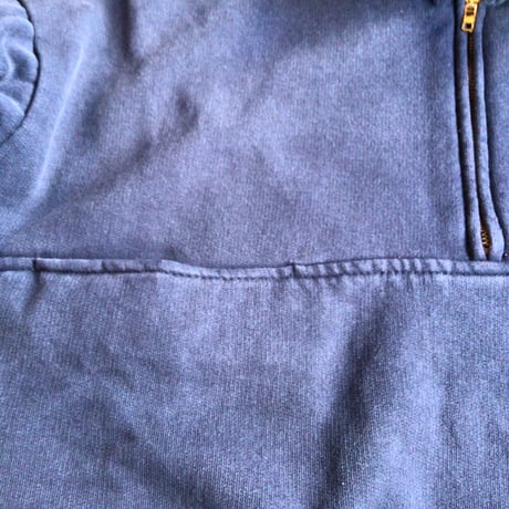 USA製 【GAME Workwear】 襟デニム ハーフジップスウェット XXL 消防 エルボーパッチ