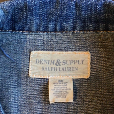 DENIM & SUPPLY RALPH LAUREN デニム＆サプライ ラルフローレン ブリーチ加工 イーグル刺繍 デニムジャケット Gジャン M