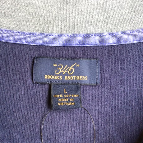 【BROOKS BROTHERS】 ブルックスブラザーズ 346 ハーフジップ スウェット トレーナー ネイビー L