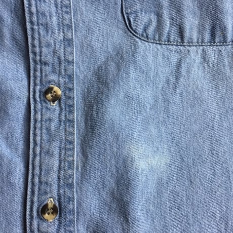 希少 90s〜00s 【PORT and COMPANY】 【Microsoft Windows】 2000 刺繍 デニムシャツ M ライトブルー 企業物