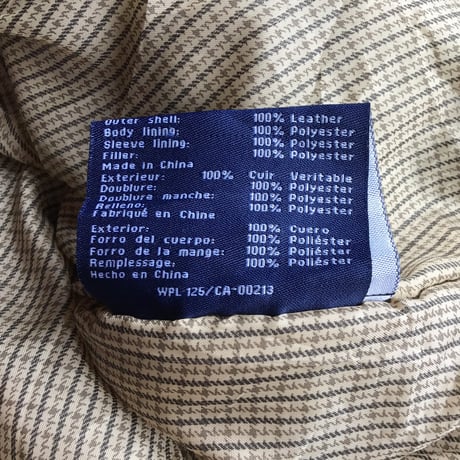 【CHAPS】 チャップス レザージャケット スイングトップ ブラック 2XLT ビッグサイズ 千鳥格子裏地