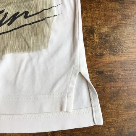 【James Dean】 imagine BY RODEO ジェームズ・ディーン 偉人 フォトTシャツ ホワイト L相当 サイドスリット レトロ ビンテージ風