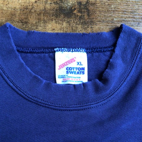 80s 90s USA製 【JERZEES】 スウェット トレーナー ネイビー 刺繍 BRECKENRIDGE COLORADO ジャージーズ  ヴィンテージ XL