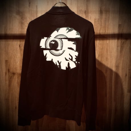 【MISHKA】 ミシカ 目玉 KEEP WATCH スタジャン スウェット ジャケット ブルゾン ブラック NYC XL