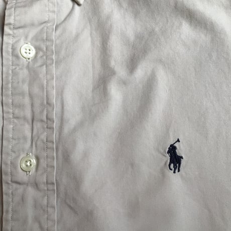 【Ralph Lauren】 BLAKE 長袖 ボタンダウンシャツ L ベージュ ラルフローレン ブレイク