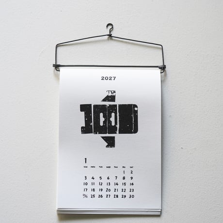 2027 Calender カレンダー　たじりゆたか